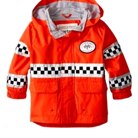 NWT Carter's Toddler Boys PIT CREW CHIEF Jacket RainCoat Fleece-Lined 12… - Picture 2 of 4